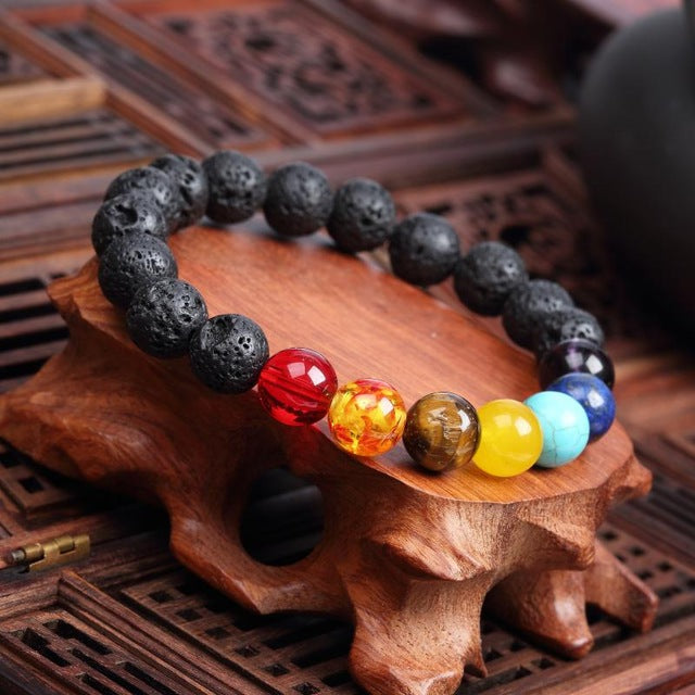 Mystic Purple & Black Beaded Bracelets