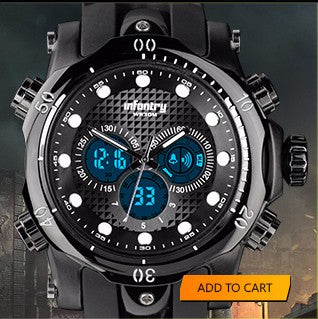 LUMINOUS FULL STEEL ANALOG DIGITAL SPORTS WATCHES