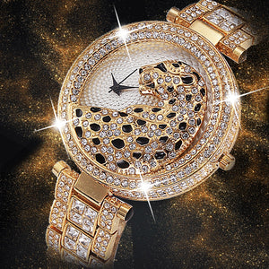 THE GOLD STYLE RHINESTONE ULTRA LEOPARD WATCH (HIGH QUALITY)