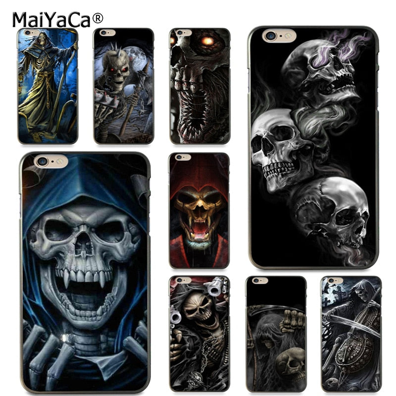 Grim Reaper Skull Hybrid phone case for iPhone 6S 6plus 7 7plus 8 8Plus X XS MAX XR 5 5S case