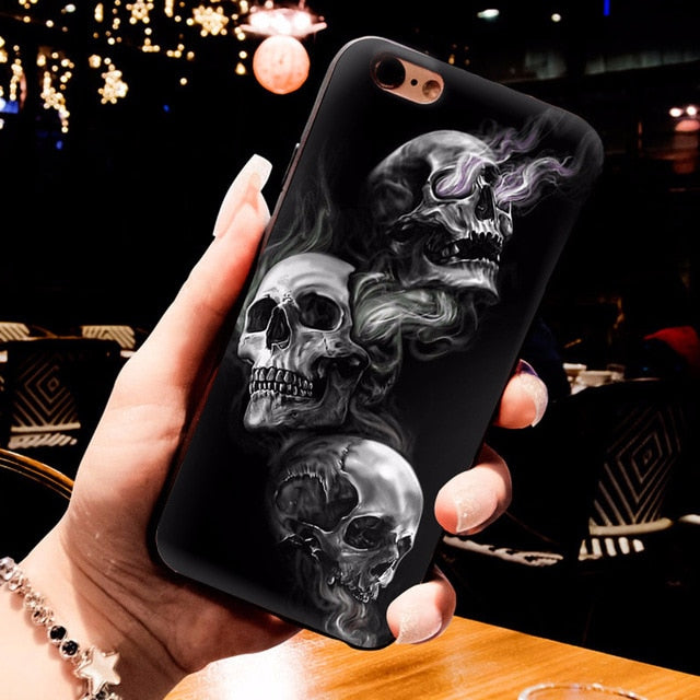 Grim Reaper Skull Hybrid phone case for iPhone 6S 6plus 7 7plus 8 8Plus X XS MAX XR 5 5S case