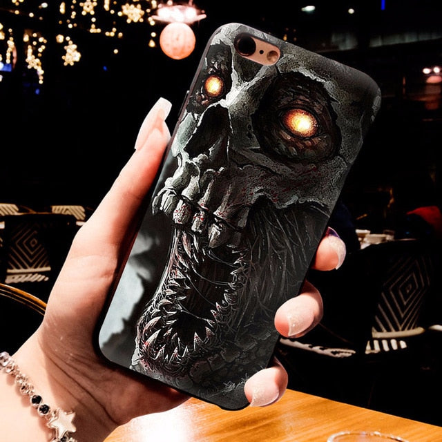 Grim Reaper Skull Hybrid phone case for iPhone 6S 6plus 7 7plus 8 8Plus X XS MAX XR 5 5S case