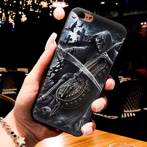 Grim Reaper Skull Hybrid phone case for iPhone 6S 6plus 7 7plus 8 8Plus X XS MAX XR 5 5S case