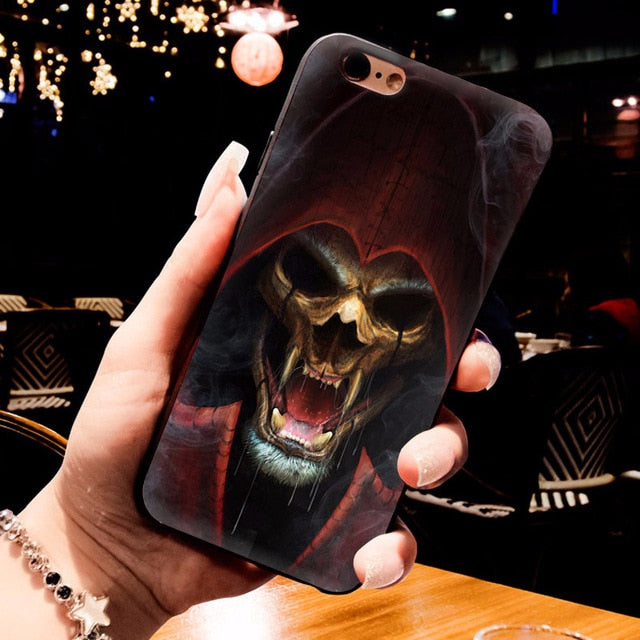 Grim Reaper Skull Hybrid phone case for iPhone 6S 6plus 7 7plus 8 8Plus X XS MAX XR 5 5S case