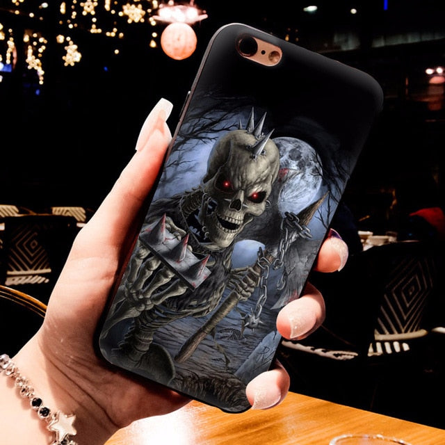 Grim Reaper Skull Hybrid phone case for iPhone 6S 6plus 7 7plus 8 8Plus X XS MAX XR 5 5S case