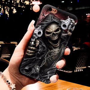 Grim Reaper Skull Hybrid phone case for iPhone 6S 6plus 7 7plus 8 8Plus X XS MAX XR 5 5S case