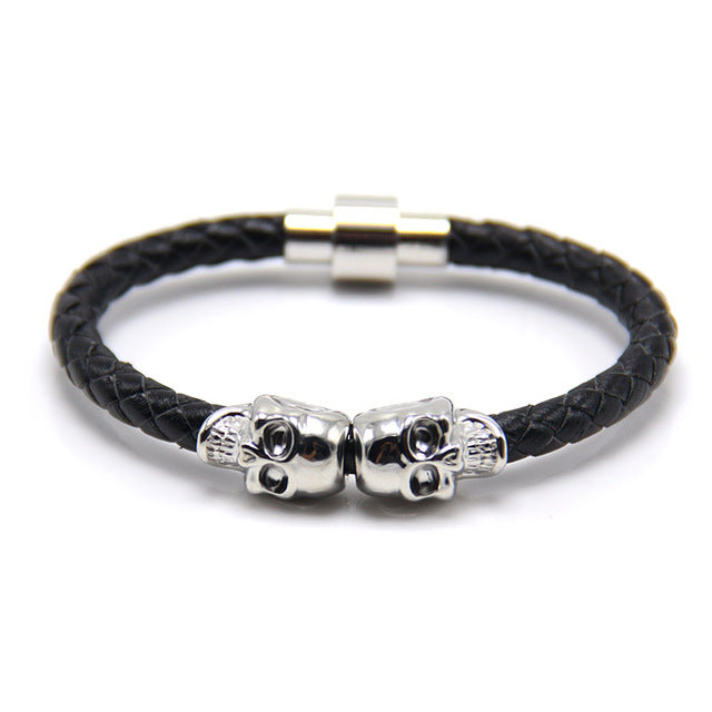 Double Gold Skull Bracelet