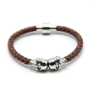 Double Gold Skull Bracelet