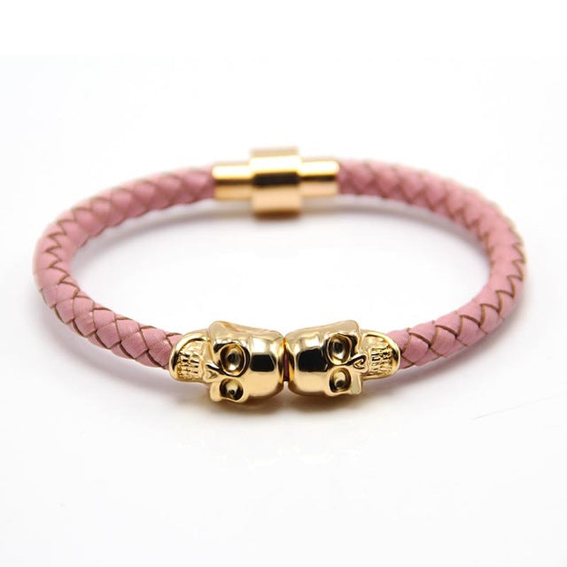 Double Gold Skull Bracelet