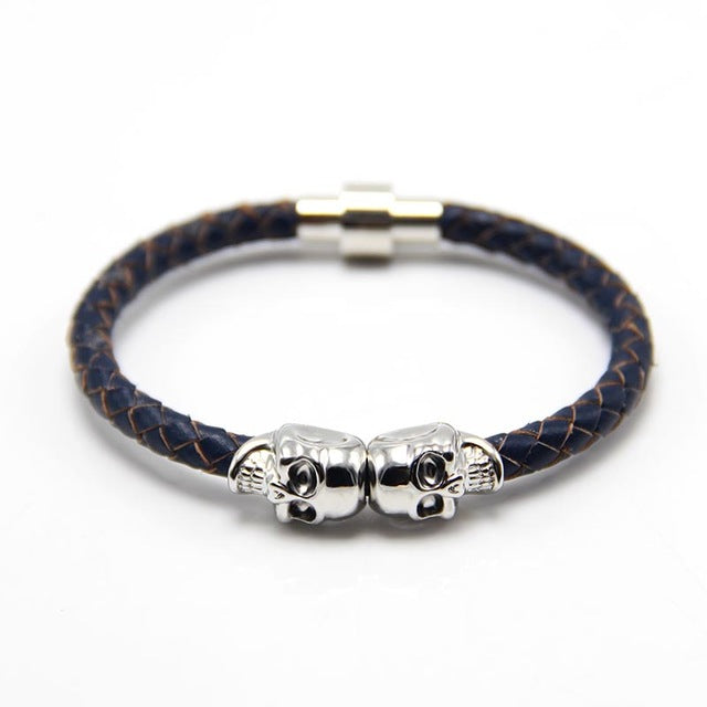 Double Gold Skull Bracelet