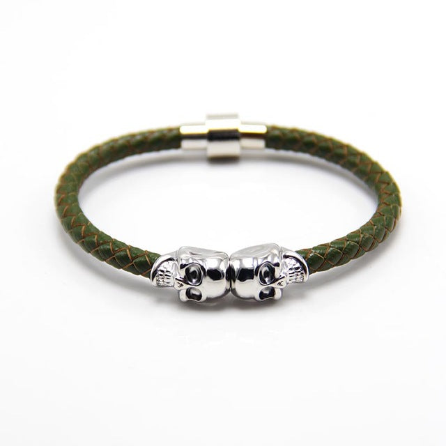 Double Gold Skull Bracelet