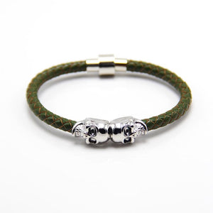 Double Gold Skull Bracelet