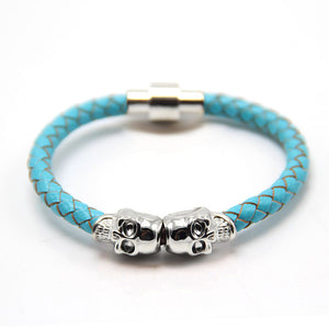 Double Gold Skull Bracelet