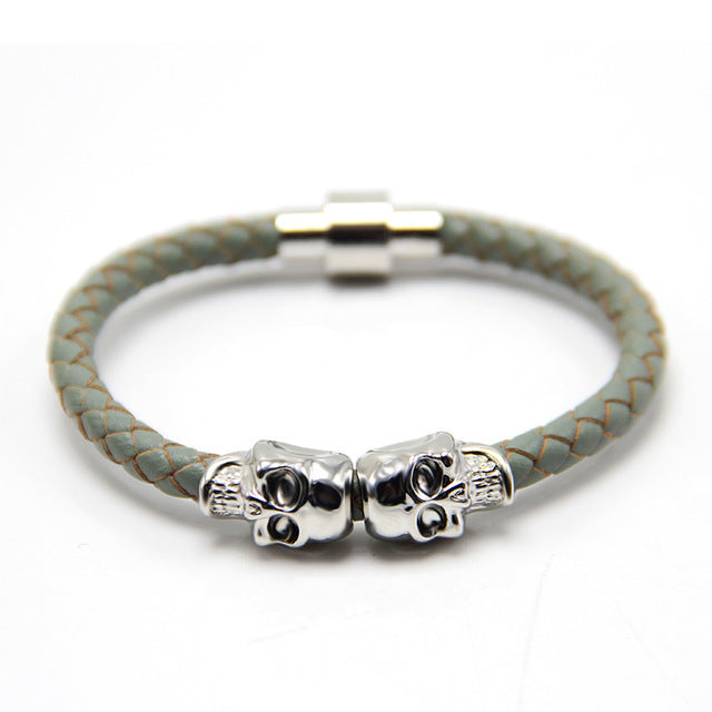 Double Gold Skull Bracelet