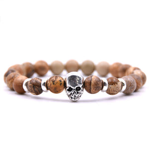 LAVA STONE SKULL BRACELETS