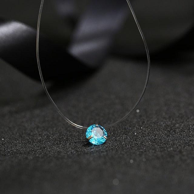 DAZZLING 9 COLORS DIAMOND LOOK NECKLACE