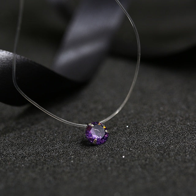 DAZZLING 9 COLORS DIAMOND LOOK NECKLACE