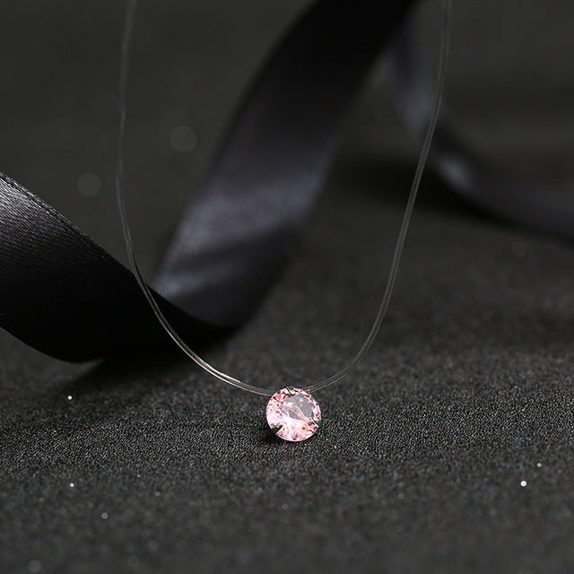 DAZZLING 9 COLORS DIAMOND LOOK NECKLACE