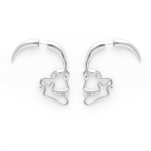 Silver Skull Stud Earrings