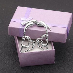 Silver Skull Stud Earrings