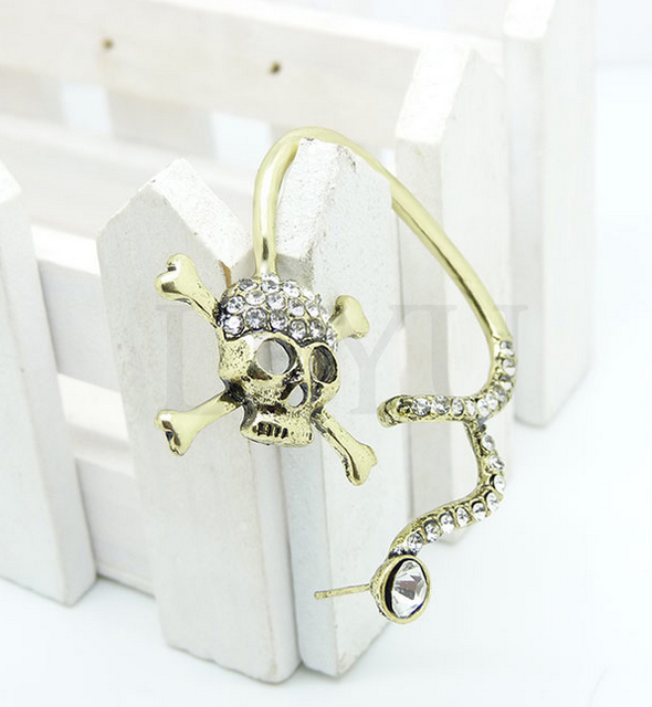 1PCS Skull Ear Cuff Earrings