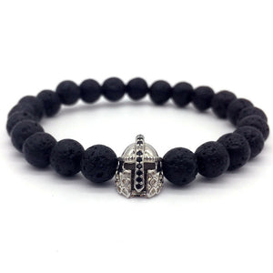 Super Lava Stone Couples Crown Bracelet