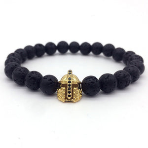 Super Lava Stone Couples Crown Bracelet