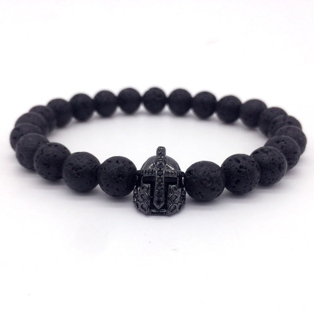 Super Lava Stone Couples Crown Bracelet
