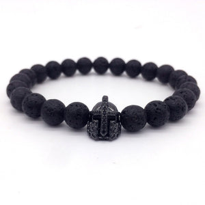 Super Lava Stone Couples Crown Bracelet