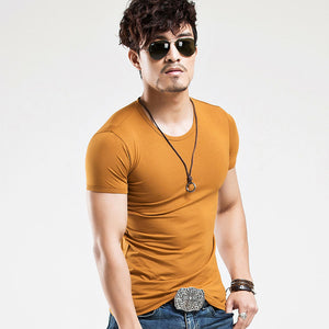 MEN'S SEXY V-NECK FITNESS T-SHIRTS (2PCS)