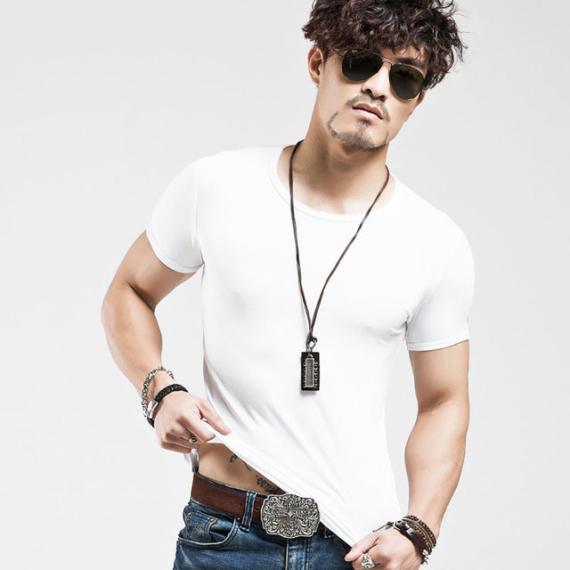 MEN'S SEXY V-NECK FITNESS T-SHIRTS (2PCS)