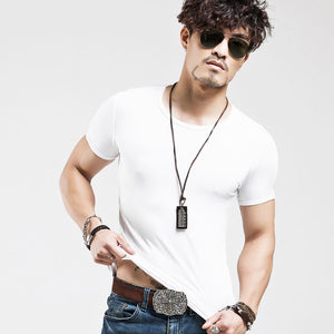 MEN'S SEXY V-NECK FITNESS T-SHIRTS (2PCS)