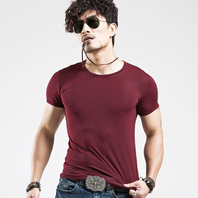 MEN'S SEXY V-NECK FITNESS T-SHIRTS (2PCS)
