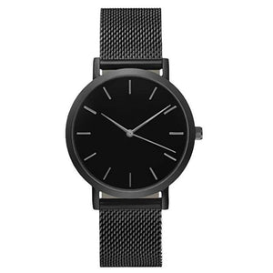 CRYSTAL STAINLESS STEEL ANALOG QUARTZ WRIST WATCH