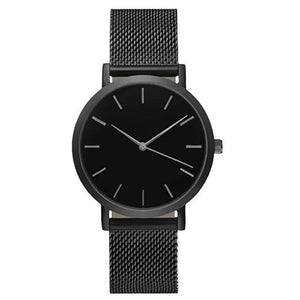 CRYSTAL STAINLESS STEEL ANALOG QUARTZ WRIST WATCH