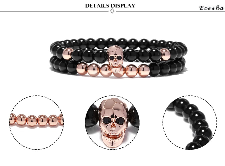 Steampunk Metal Smile Skull Bracelets