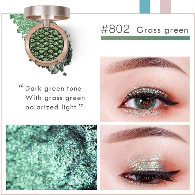 HOLD LIVE 10Colors Sunset City Eyeshadow Palette 2018 New Pigment Shine Gold Green Pigment Glitter Eye Shadow Pallete Makeup Set
