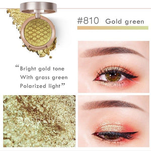 HOLD LIVE 10Colors Sunset City Eyeshadow Palette 2018 New Pigment Shine Gold Green Pigment Glitter Eye Shadow Pallete Makeup Set