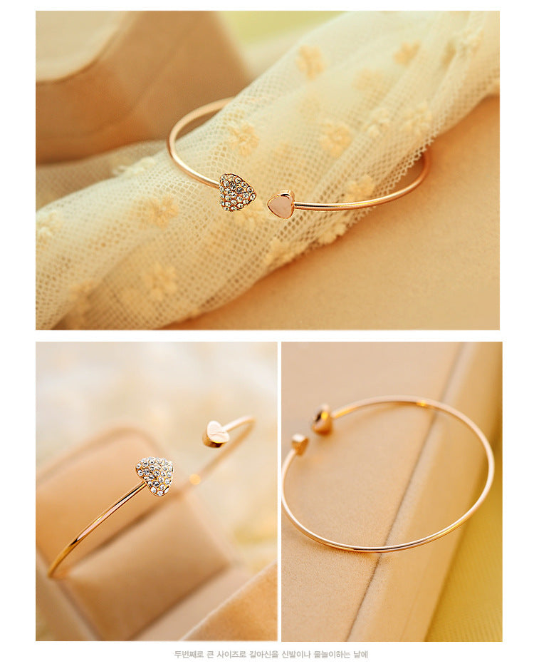 GOLD HEART AND ARROW ADJUSTABLE BRACELET