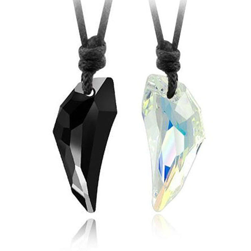 Couples Hot Crystal Wolf Teeth Necklace