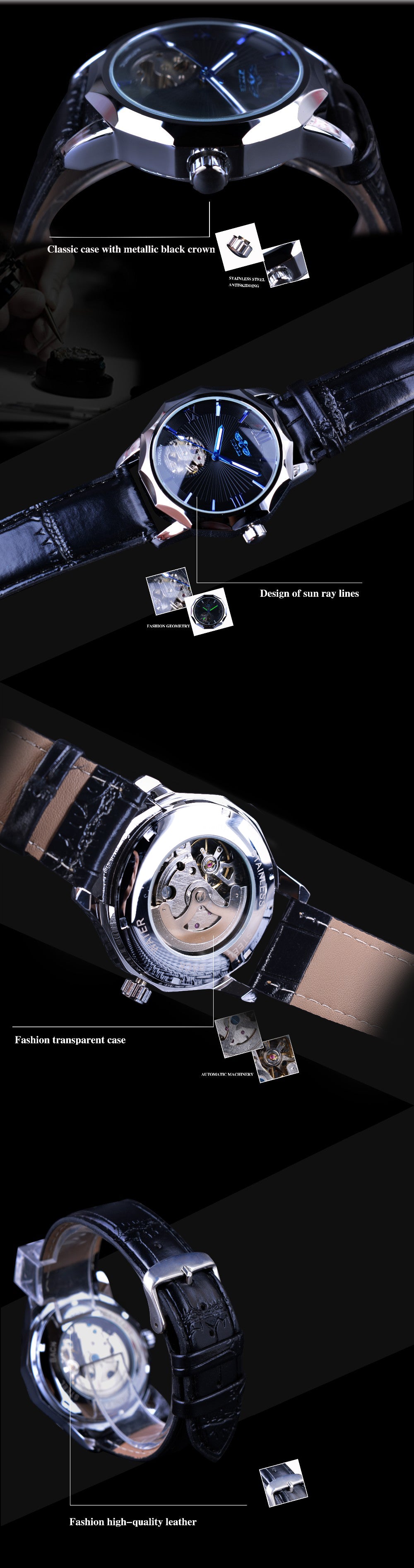 GLOW IN THE DARK BLUE OCEAN SKY'S WATCH