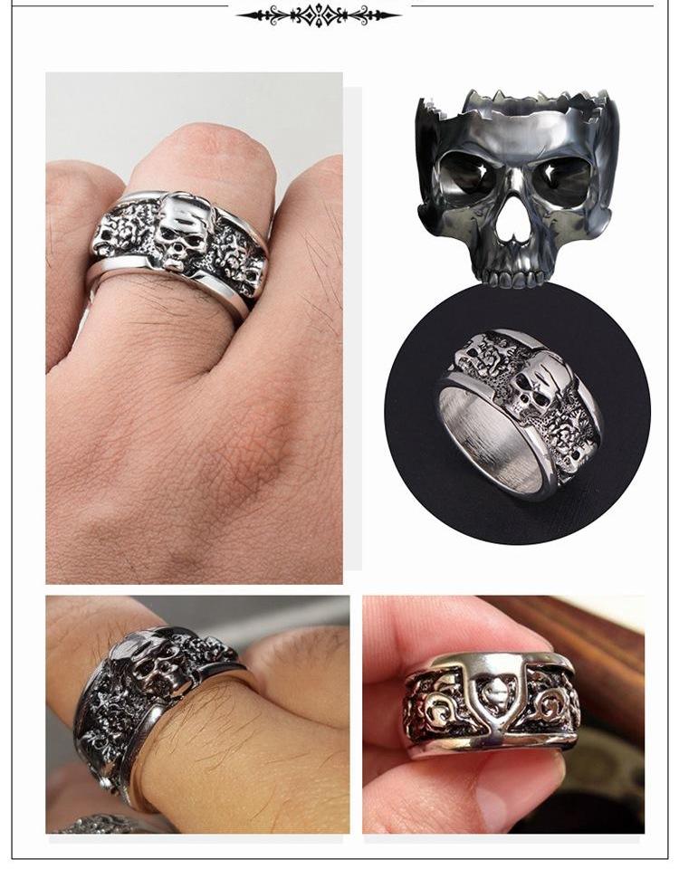 Rock n Roll Skull Ring