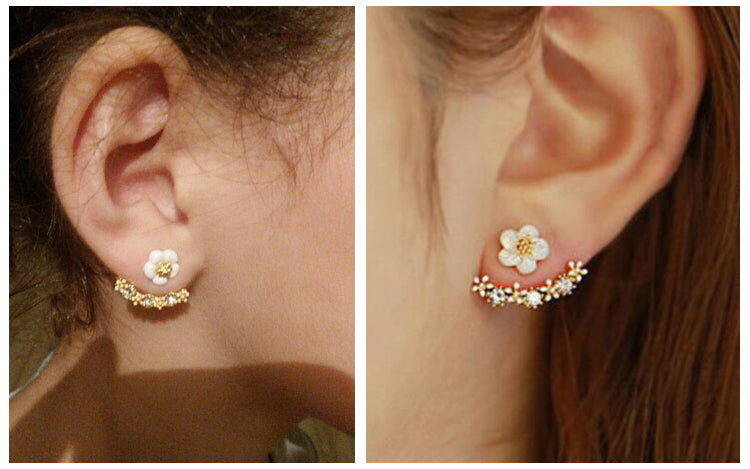 Cherry Blossoms Flower Stud Earrings