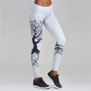 Flowery Skull Trousers Strectch