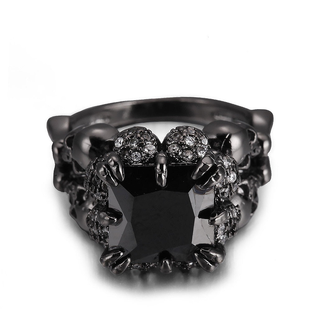Skull Ring women Wedding Engagement Ring