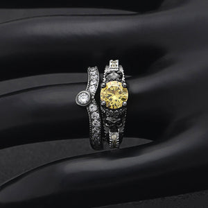 Evil Skeleton Black Ring