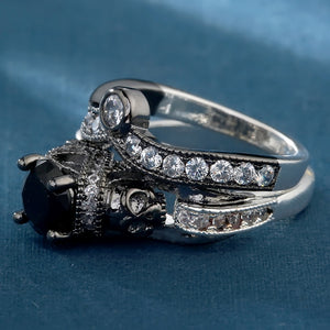 Evil Skeleton Black Ring