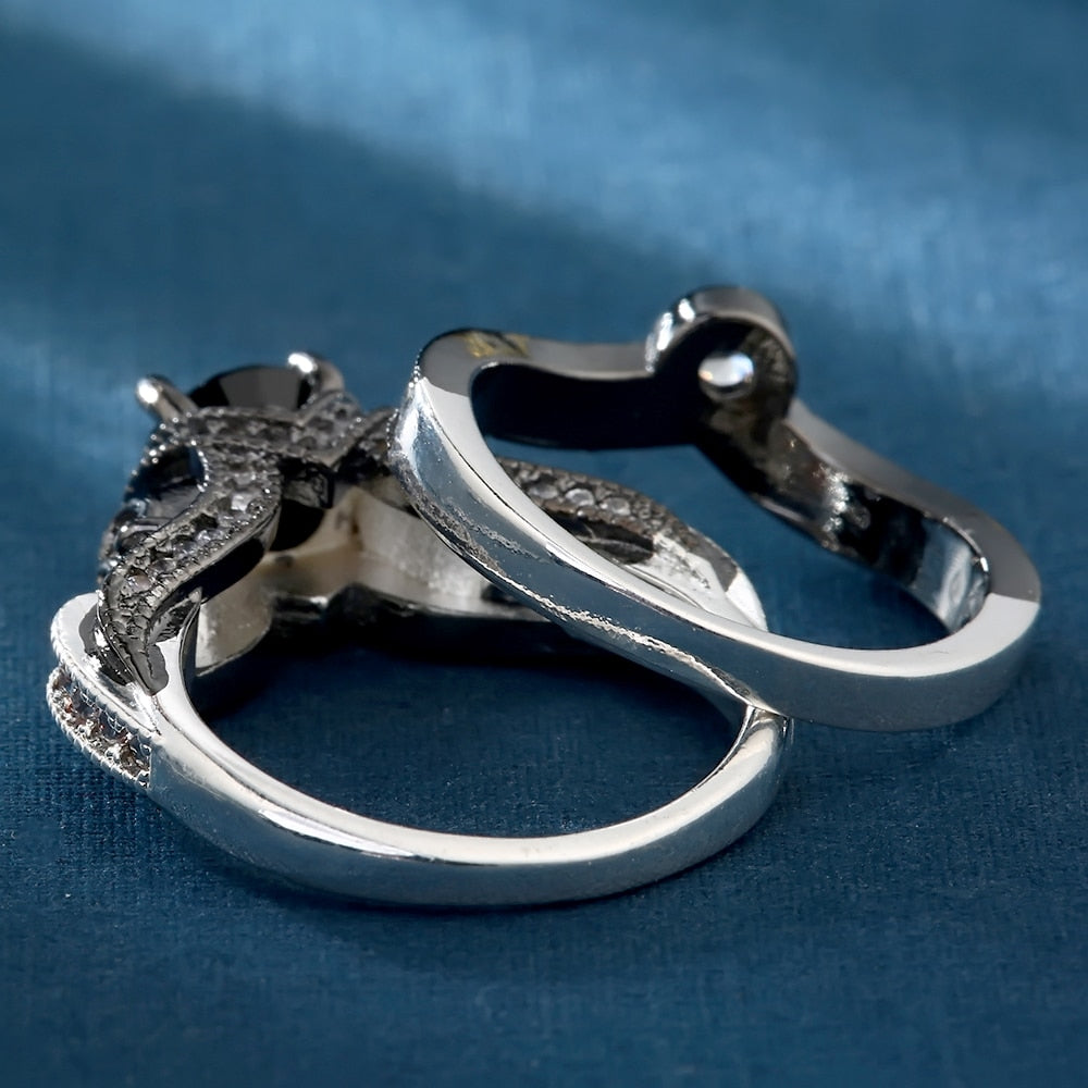 Evil Skeleton Black Ring
