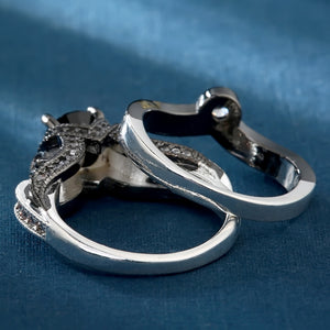 Evil Skeleton Black Ring