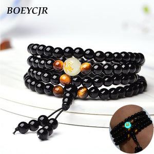 GLOW IN THE DARK BEADED MOON BRACELET